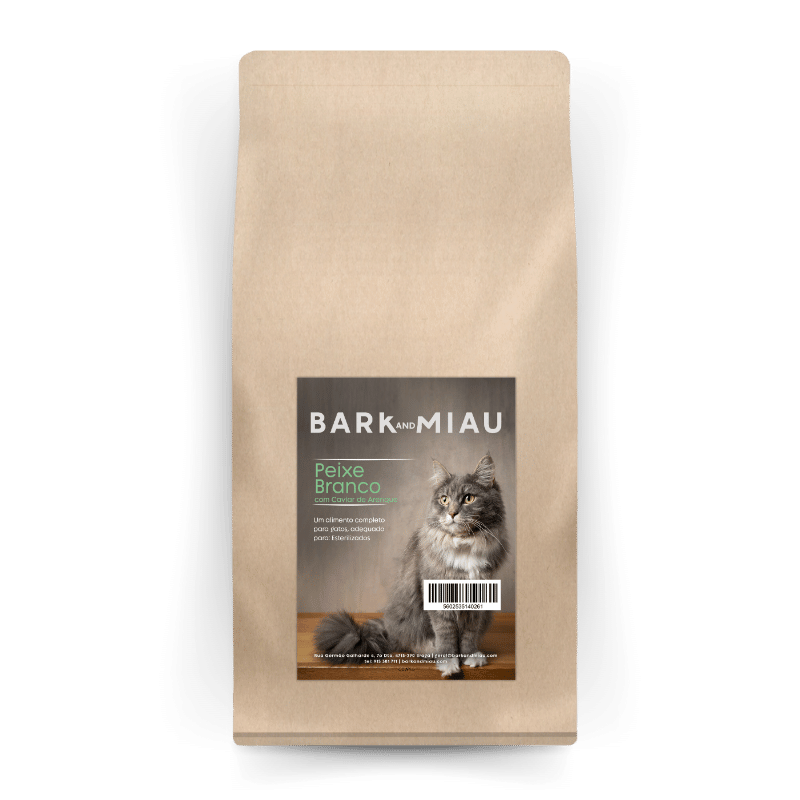 BarkandMiau Feline Select - Pescado Blanco con Caviar de Arenque I Gato Adulto Esterilizado