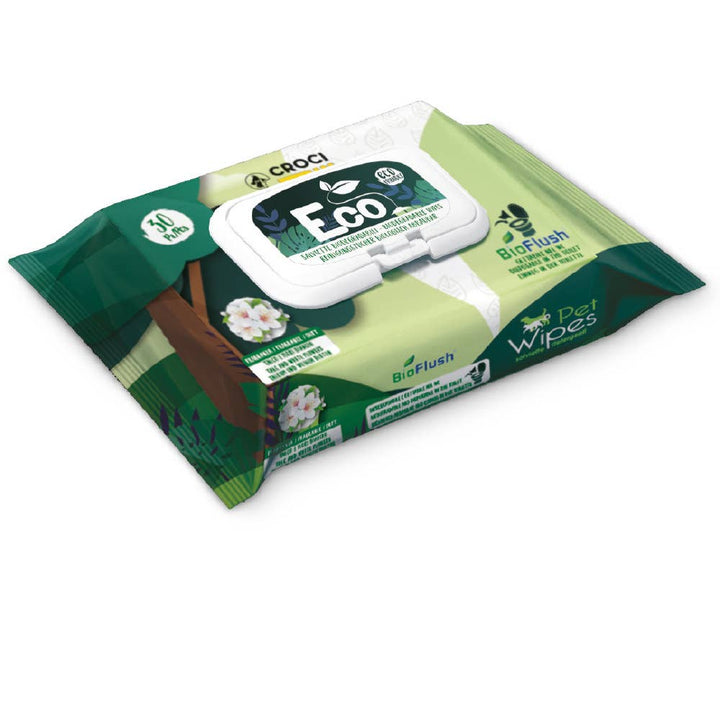 Toalhetes húmidos para cães e gatos - Eco PetWipes - Crosses