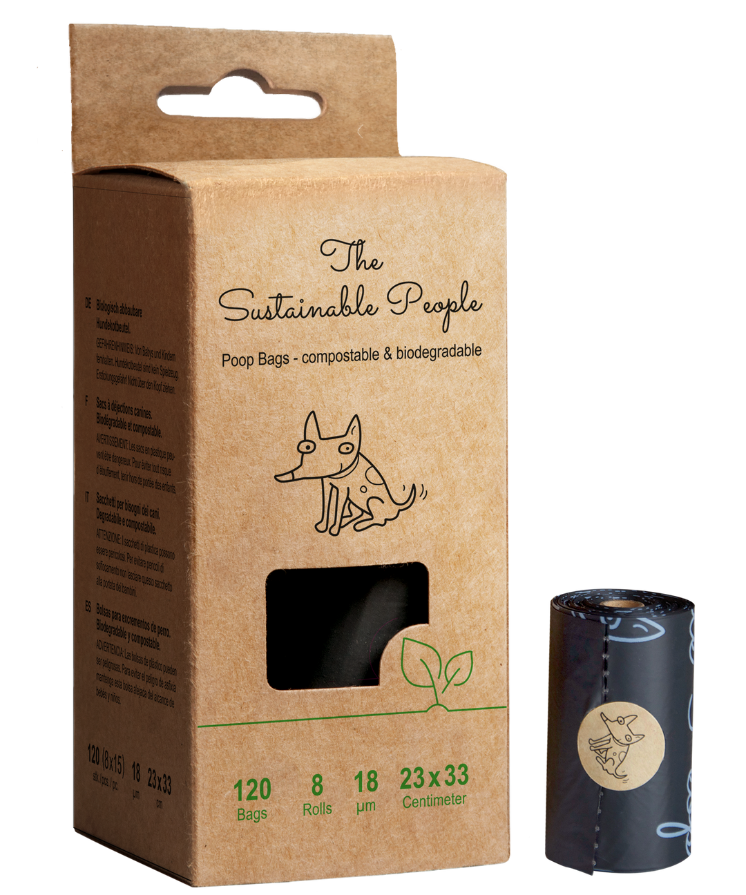 Biodegradable Dog Waste Bags Without Handles (120 Bags/Box)