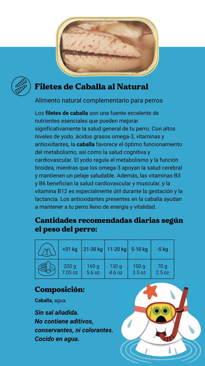 Filetes de Cavala ao Natural (Cães)
