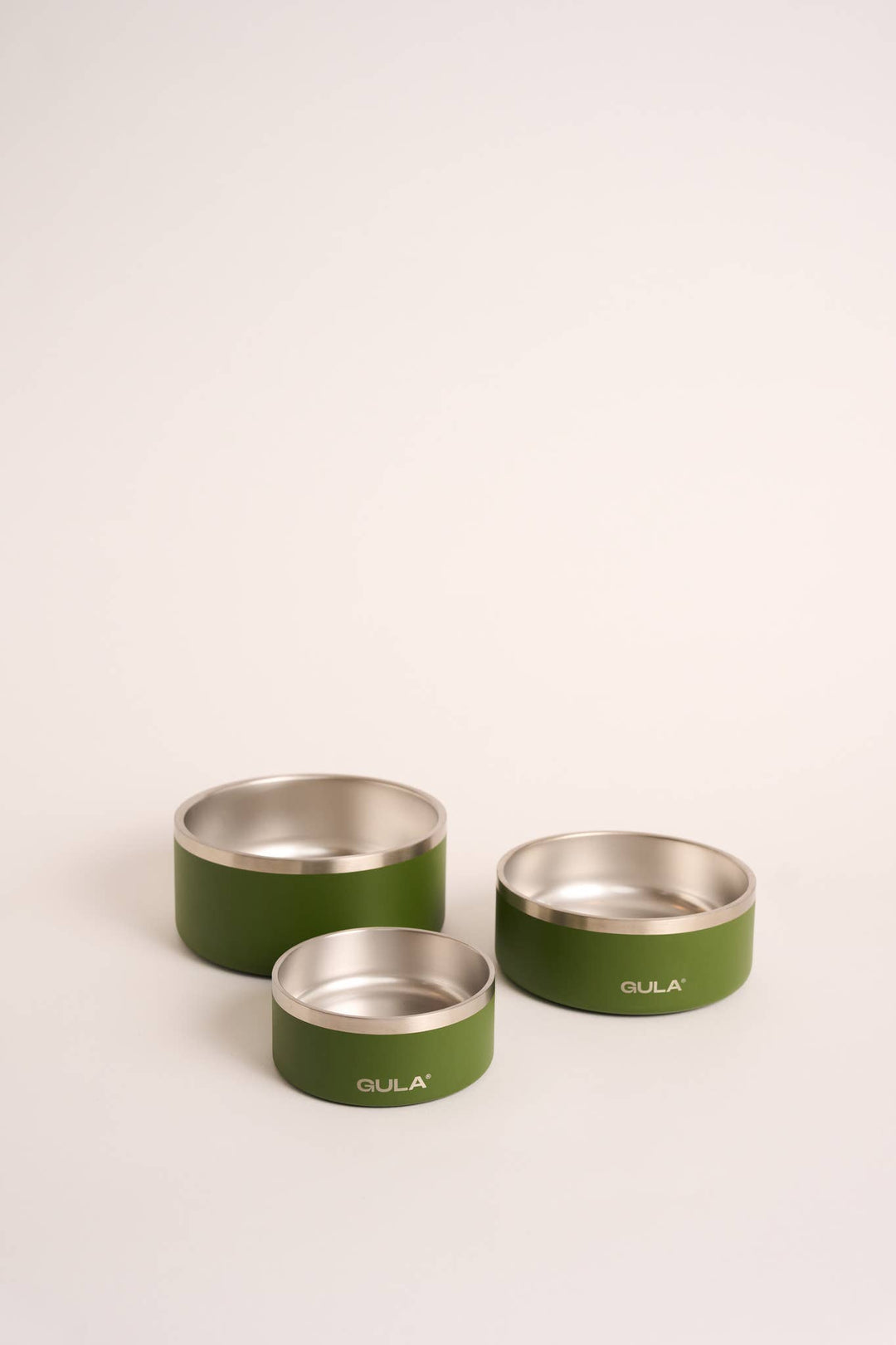 Taça para Cão Verde Oliva - Parede dupla e isolada