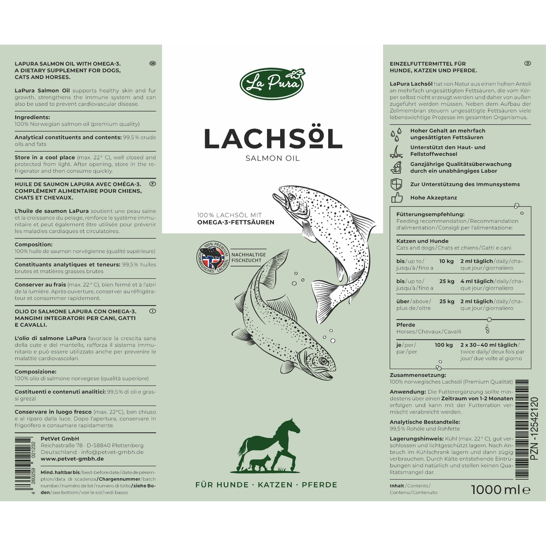 Óleo de linhaça LaPura 1000 ml