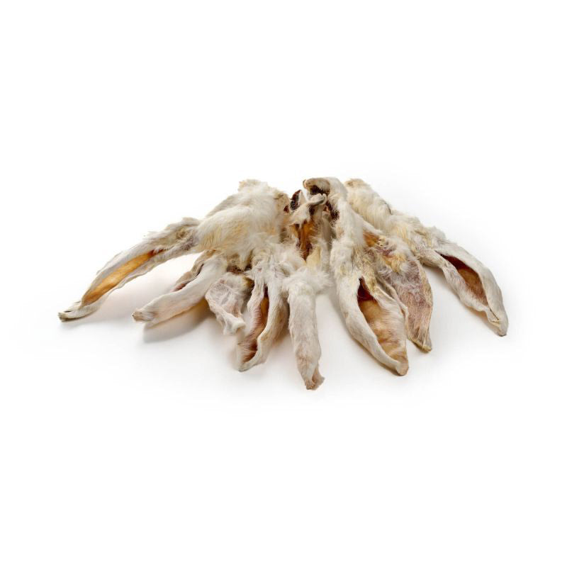 Snack de Orelhas de Coelho com Pelo para Cães - Digestão Saudável Natural
