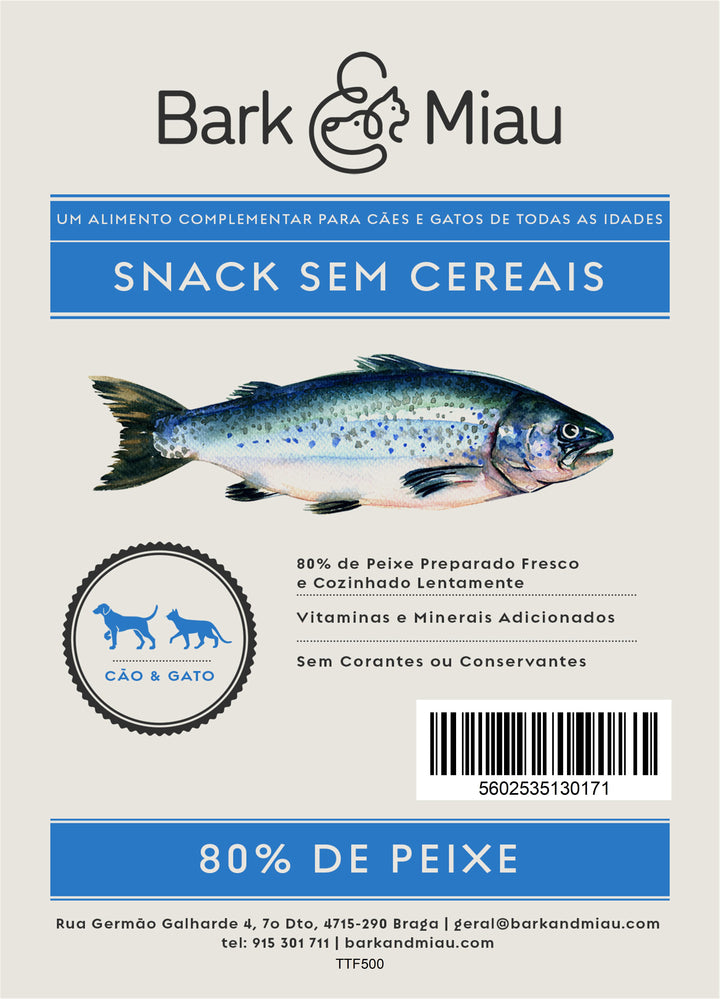 Bark&Miau Training Snacks - 80% Peixe Grain-Free