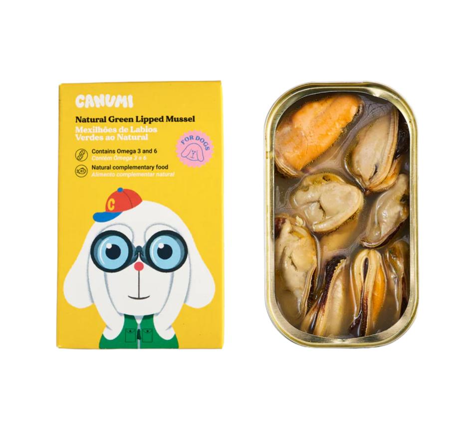 Mexilhão de Lábio Verde ao Natural - Comida Húmida e Topper para Cão | Canumi