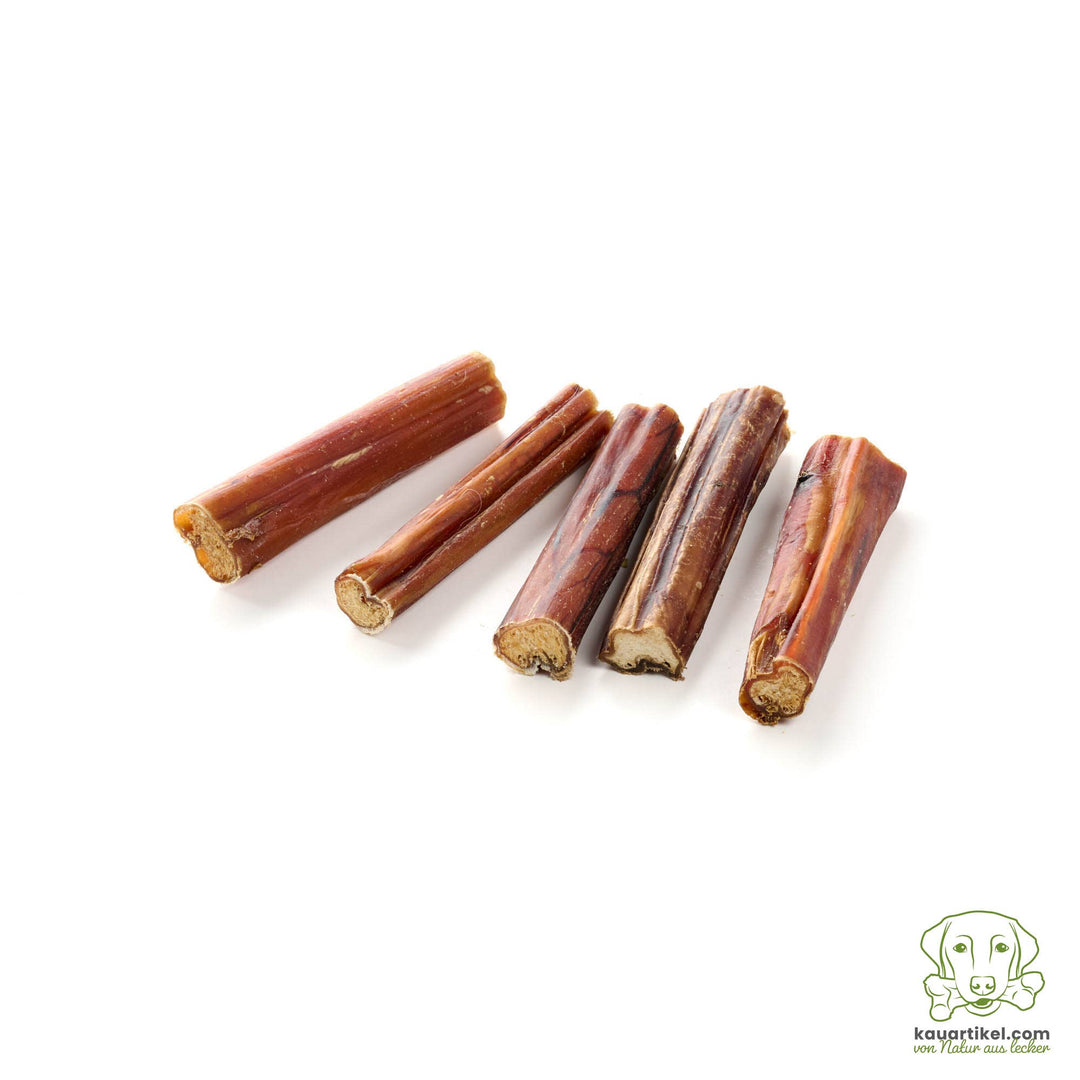 Tendão de Boi Premium para Cães 10-15cm - Snack Natural de Mastigação Extra Longa 84% Proteína Sem Conservantes