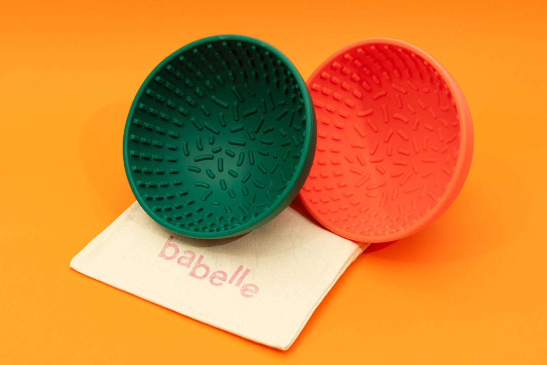 Tigela de Lamber Wiggler - Coral - tigela de lamber