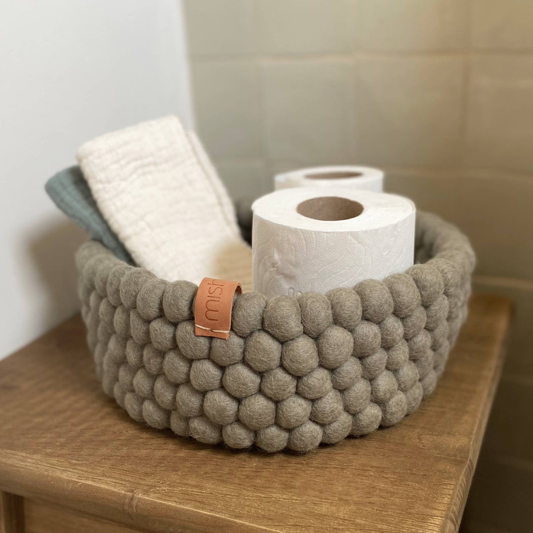 Felt Basket Solution for Nursery Diapers or Toys