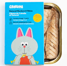 Filetes de cavala ao natural Canumi cozidos em água, sem sal nem aditivos
